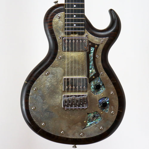 AM Guitars #00052 Ebony/Silver w/hardshell case