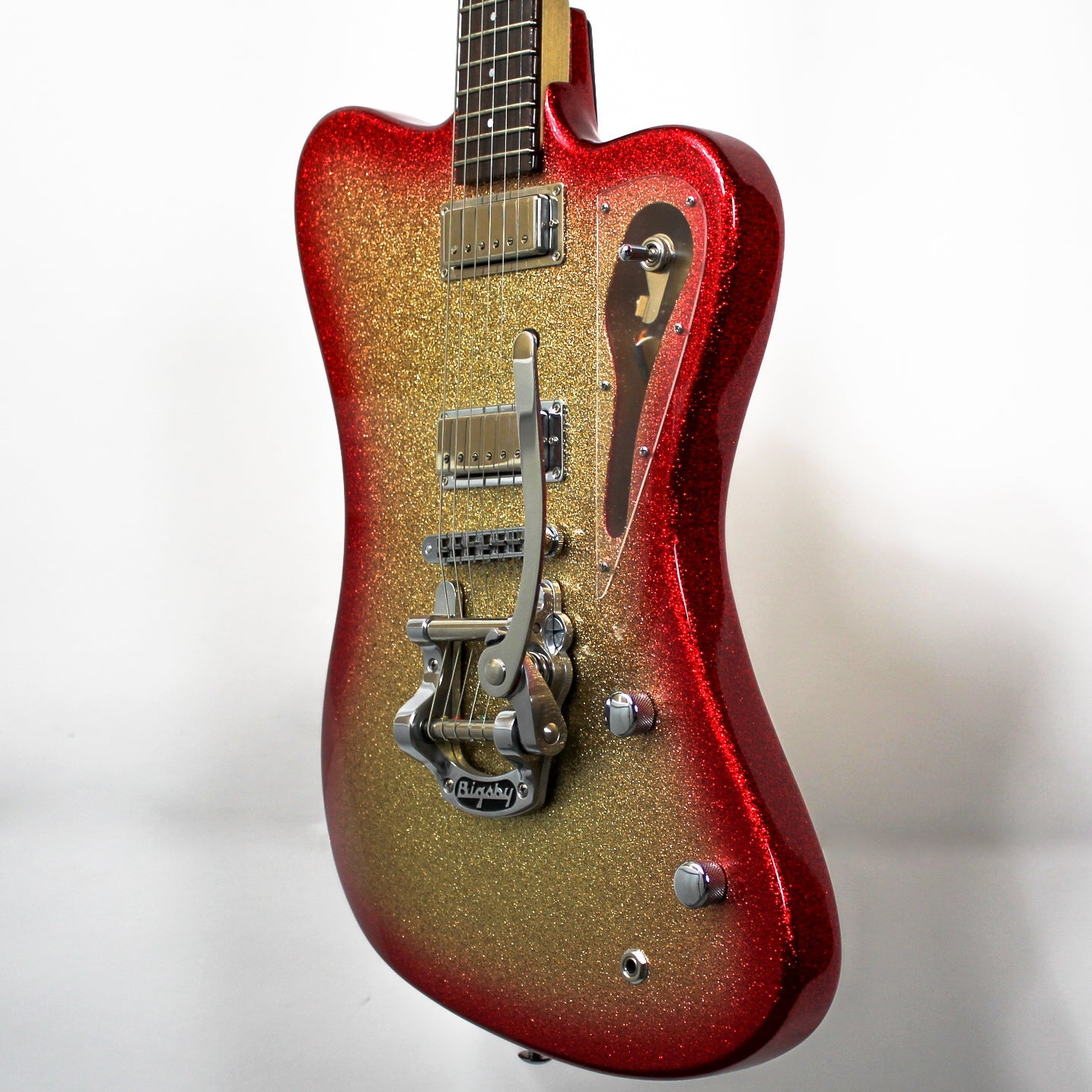 Pensa NR "Non-Reverse Firebird" Gold Flake with Red Burst 0809