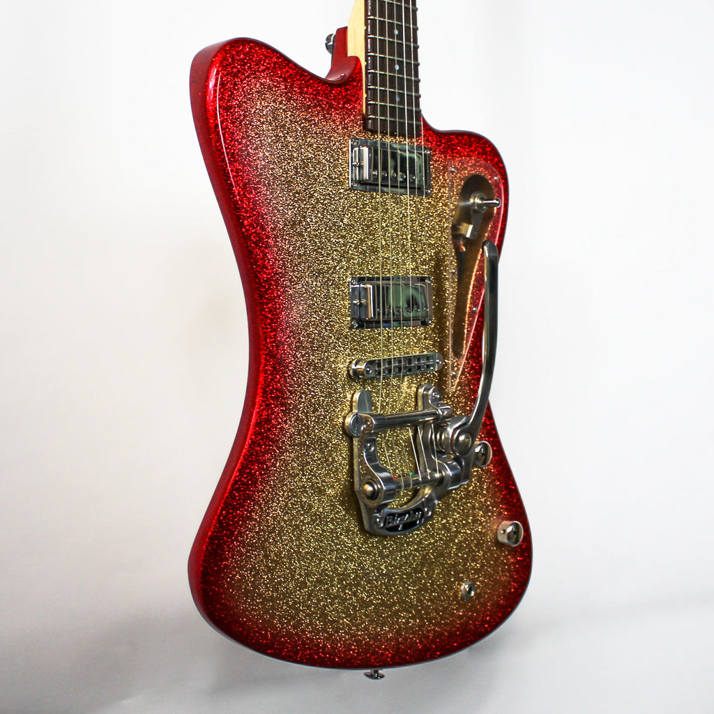 Pensa NR "Non-Reverse Firebird" Gold Flake with Red Burst 0809