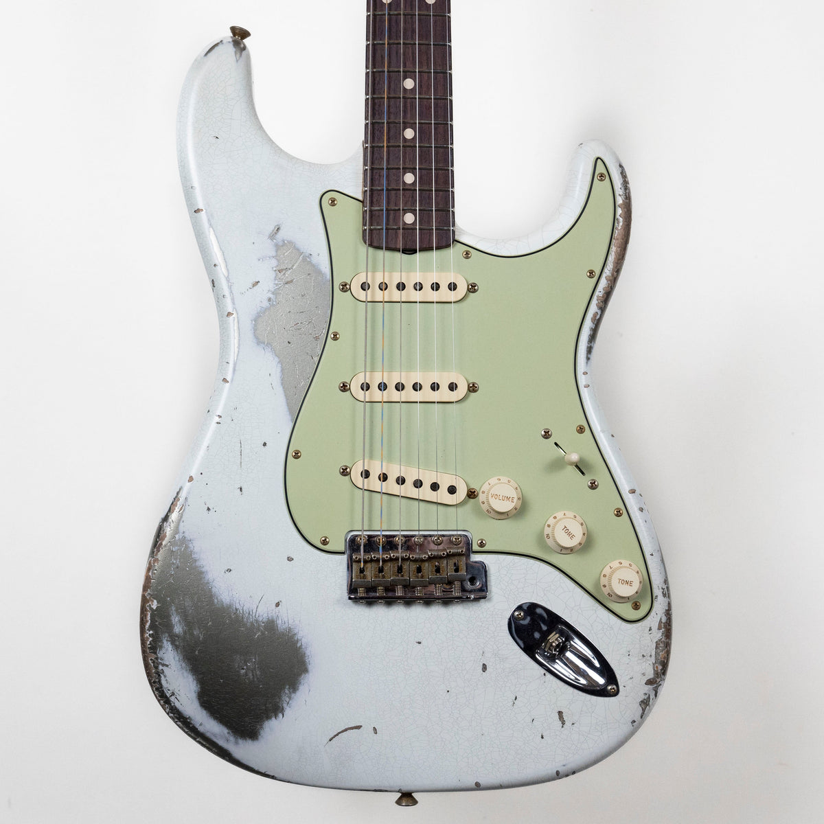 Fender Custom Shop 1961 Strat Olympic White Over Inca Silver