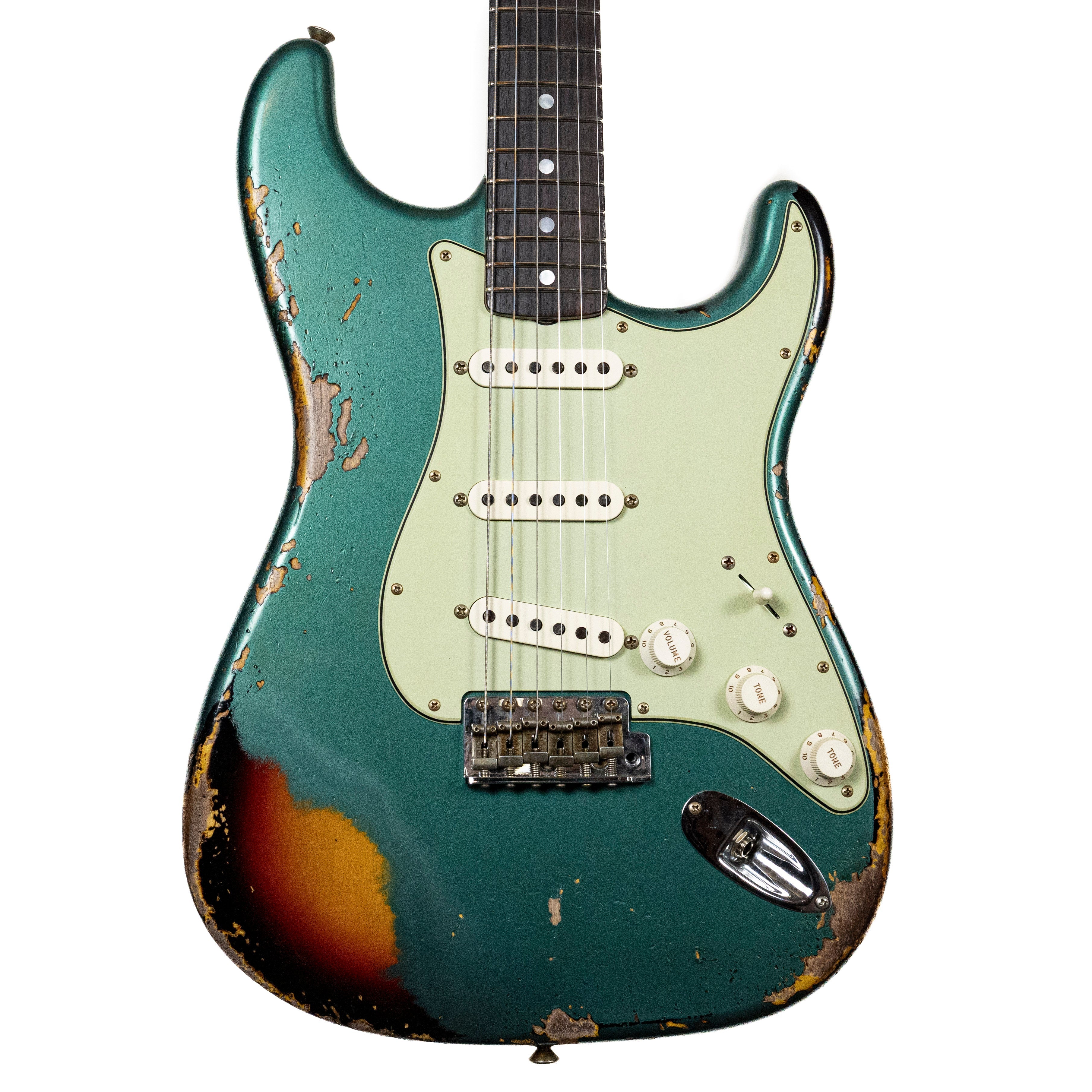 Fender Custom Shop 1967 Strat Sherwood Green Over Sunburst