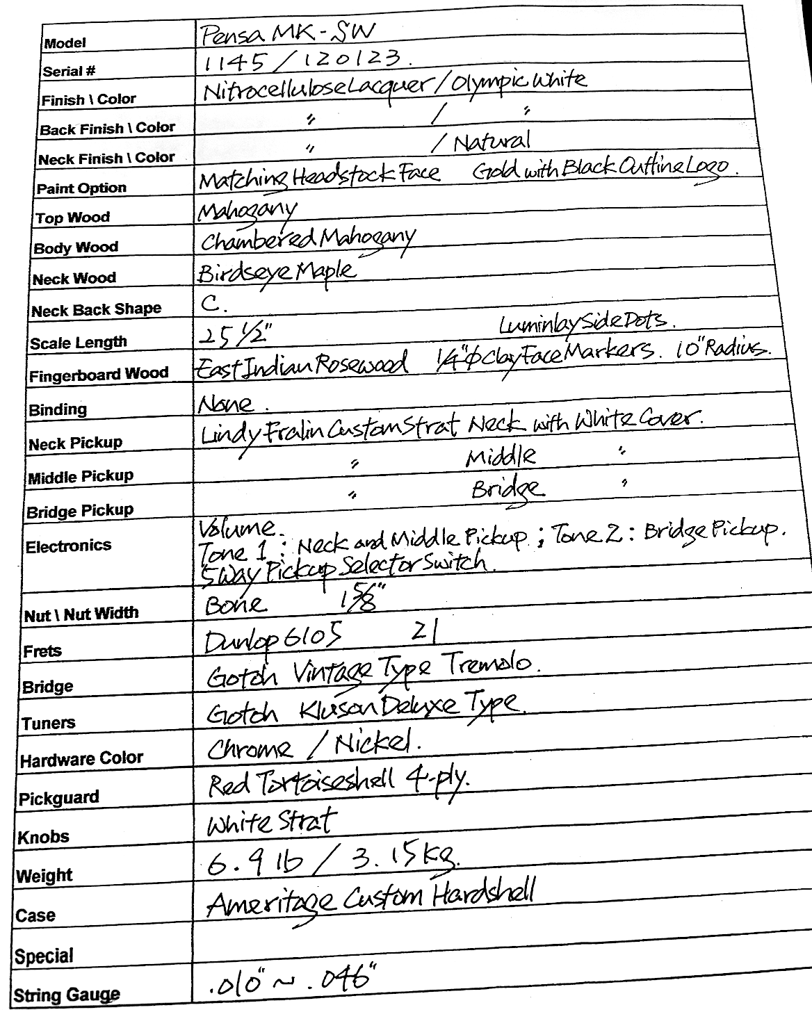 Pensa MK-SW, Olympic White #1145