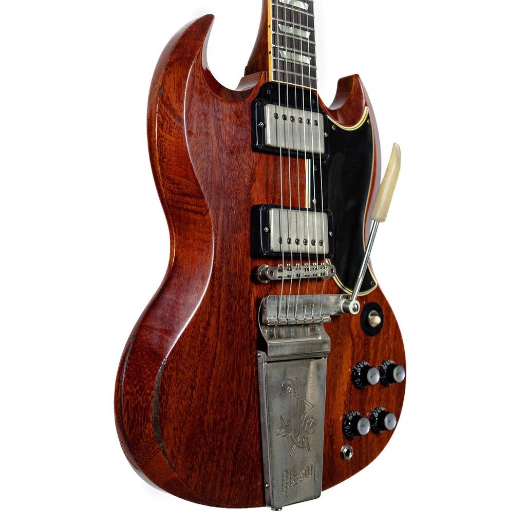 Gibson 1964 SG Standard Reissue w/ Maestro Vibrola Heavy Aged Faded Cherry