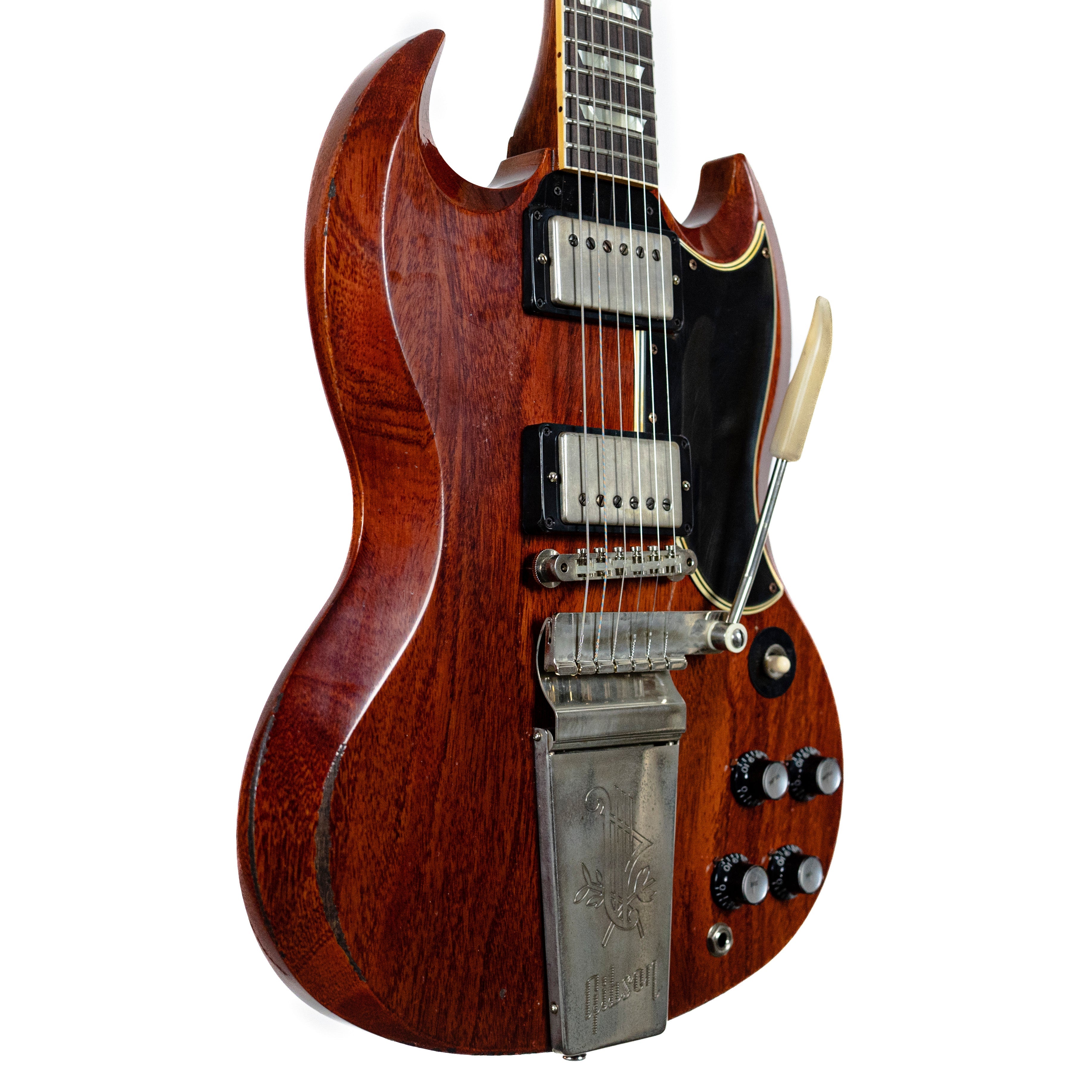 Gibson 1964 SG Standard Reissue w/ Maestro Vibrola Heavy Aged Faded Cherry
