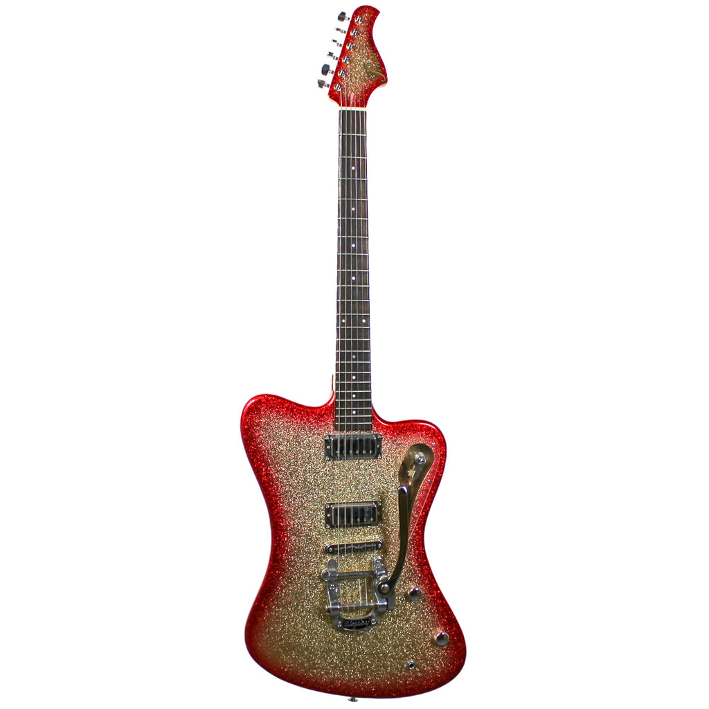 Pensa NR "Non-Reverse Firebird" Gold Flake with Red Burst 0809